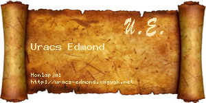 Uracs Edmond névjegykártya